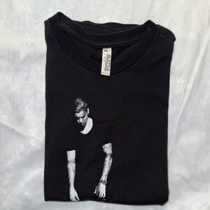 Alstyle Black Short Sleeve Tee with Minimalist Graphic